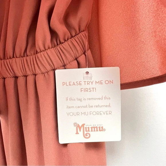 Show Me Your Mumu Caitlin Ruffle Maxi Dress I Rustic Mauve Special occasion S - Picture 7 of 12